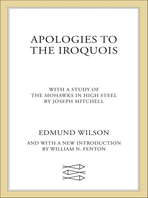 Title details for Apologies to the Iroquois by Edmund Wilson - Wait list